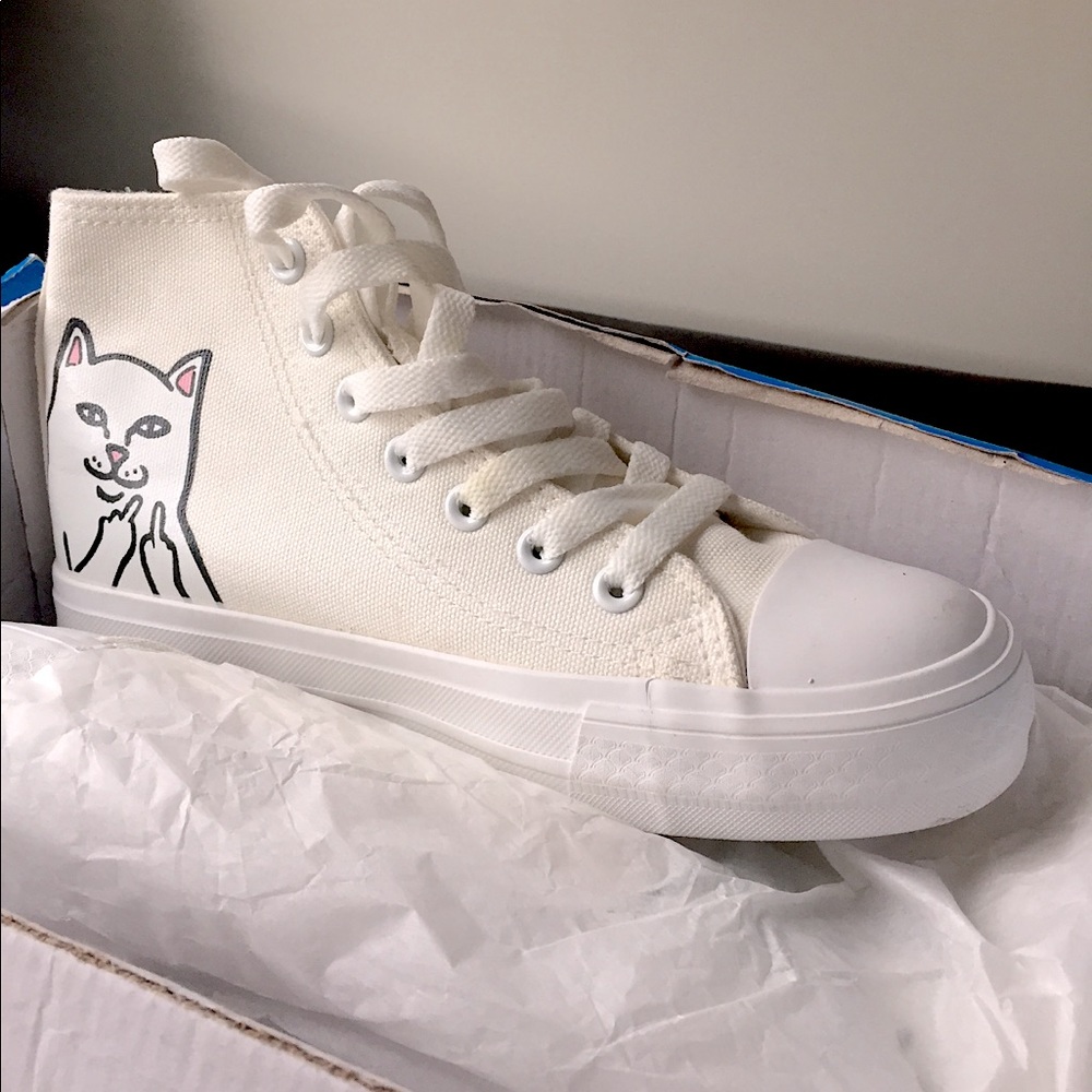 RipNDip shoes. NEW in the box! Hi-Top white.